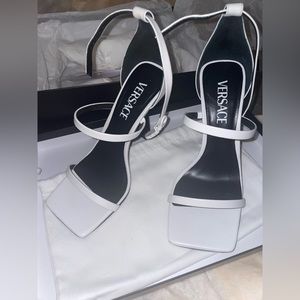 White Versace Heels
